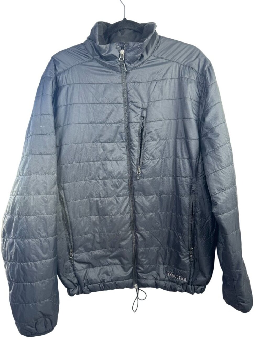 Marmot Mens Black Calen Puffer Jacket Size Large Lightweight Primaloft Insulated